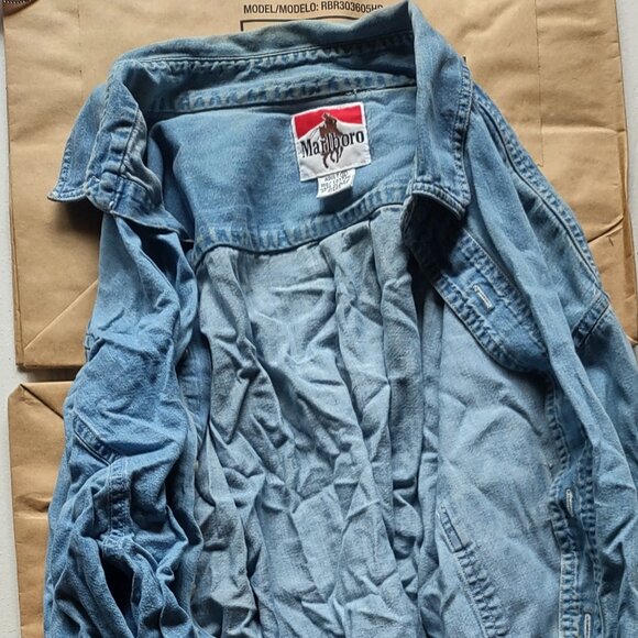 MARLBORO BLUE JEAN SHIRT - Picture 3 of 3
